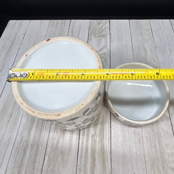 Vintage Chinese Asian Oriental Ginger Jar and Canister Floral Design - Set of 2 - Picture 10 of 10